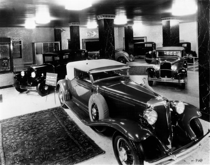 On display in the lobby of the Chrysler Building in New York. 1931.